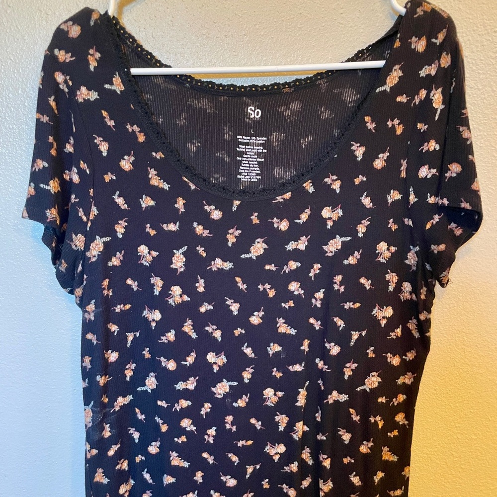 SO Black Fitted Short Sleeve Tee